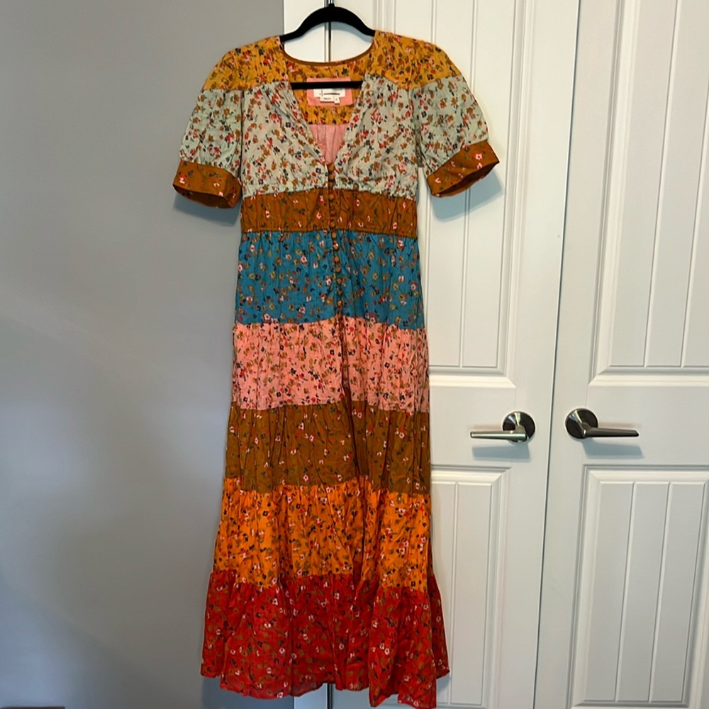 Anthropologie tiered and true dress